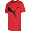 imagePUMA Boys Big Cat Logo TShirtHigh Risk Red Heather