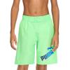 imagePUMA Boys Fashion Swim Trunks Water Repellant Elastic Waistband with DrawcordElektro Green