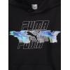 imagePUMA Boys Logo Pullover Hoodie Fleece Sweatshirt Large Front PocketCarbon Black