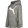imagePUMA Boys Logo Pullover Hoodie Fleece Sweatshirt Large Front PocketCharcoal Heather