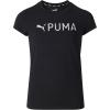imagePUMA Girls Active Essentials Short Sleeve Performance TShirtBlackGrey