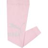 imagePUMA Girls Core Logo Jogger Fleece Lined Elastic Waistband Pull on PantChalk Pink