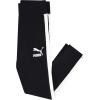 imagePUMA Girls Core Logo Legging Elastic Waistband Soft ampamp ComfortableBlackWhite Stripe