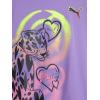imagePUMA Girls Short Sleeve TShirt Fashion Prints ampamp Colors Soft and ComfortableAirbrush Lilac