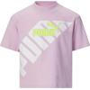 imagePUMA Girls Short Sleeve TShirt Fashion Prints ampamp Colors Soft and ComfortablePurpleWhite