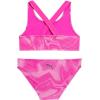 imagePUMA Girls Two Piece Bathing Suit Bikini Swimsuit Quick DryUltra Pink Print