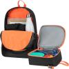 imagePUMA Unisex Kids Colony Lunch Kit ampamp Backpack Combo BlackMetallic Silver MediumHeather GreyHeat Fire