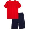 imagePUMA boys 2 Piece Set Short Sleeve Cotton Jersey Tshirt ampamp Matching ShortAll Time Red