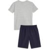 imagePUMA boys 2 Piece Set Short Sleeve Cotton Jersey Tshirt ampamp Matching ShortHeather Grey