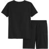 imagePUMA boys 2 Piece Set Short Sleeve Cotton Jersey Tshirt ampamp Matching ShortPuma Black