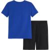 imagePUMA boys 2 Piece Set Short Sleeve Cotton Jersey Tshirt ampamp Matching ShortRoyal Blue