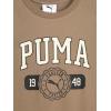 imagePUMA boys 2 Piece Set Short Sleeve Cotton Jersey Tshirt ampamp Matching ShortTaupe
