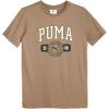 imagePUMA boys 2 Piece Set Short Sleeve Cotton Jersey Tshirt ampamp Matching ShortTaupe