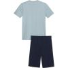 imagePUMA boys 2 Piece Set Short Sleeve Cotton Jersey Tshirt ampamp Matching ShortTurquoise Aqua