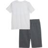 imagePUMA boys 2 Piece Set Short Sleeve Cotton Jersey Tshirt ampamp Matching ShortWhite