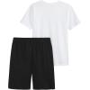 imagePUMA boys 2 Piece Set Short Sleeve Cotton Jersey Tshirt ampamp Matching ShortWhite Traditional