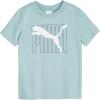 imagePUMA boys 3 Piece Set Short Sleeve Cotton Jersey Tshirts ampamp Matching Tricot PantHeather GreyMint