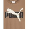 imagePUMA boys 3 Piece Set Short Sleeve Cotton Jersey Tshirts ampamp Matching Tricot PantTaupe