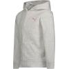 imagePUMA girls Core Logo Zip Up HoodieWhite Heather
