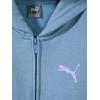 imagePUMA girls Core Logo Zip Up HoodieZen Blue