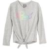 imagePUMA girls Long Sleeve Tee ampamp Legging Set Logo Graphics CrewneckLight Heather Grey