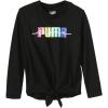 imagePUMA girls Long Sleeve Tee ampamp Legging Set Logo Graphics CrewneckPuma Black