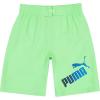 imagePUMA Boys Fashion Swim Trunks Water Repellant Elastic Waistband with DrawcordElektro Green