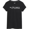 imagePUMA Girls Active Essentials Short Sleeve Performance TShirtBlackGrey