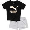 imagePUMA Girls T7 Classics Tshirt ampamp Short SetPuma Black