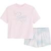 imagePUMA Girls T7 Classics Tshirt ampamp Short SetWhispy Pink