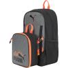 imagePUMA Unisex Kids Colony Lunch Kit ampamp Backpack Combo BlackMetallic Silver MediumHeather GreyHeat Fire