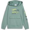 imagePUMA boys Hot Wheels Relaxed Cotton Graphic HoodieGreen Moon