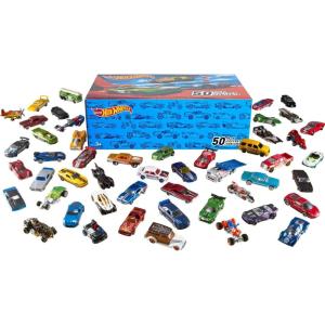 imageHot Wheels Set of 10 164 Scale Toy Trucks and Cars for Kids and Collectors Styles May Vary Amazon Exclusive50Pack