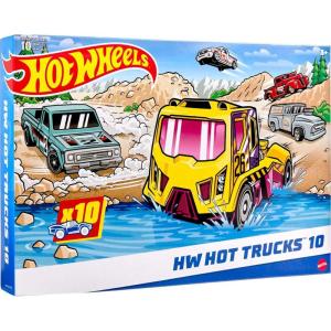 imageHot Wheels Toy Trucks 10Pack Set of 10 DieCast 164 Scale Utility Racing ampamp Other Pickups or Vans Modern ampamp Retro Models Styles May Vary Amazon Exclusive10Pack Trucks