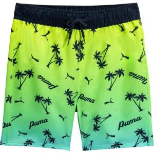 imagePUMA Boys Fashion Swim Trunks Water Repellant Elastic Waistband with DrawcordClub Navy Gradient