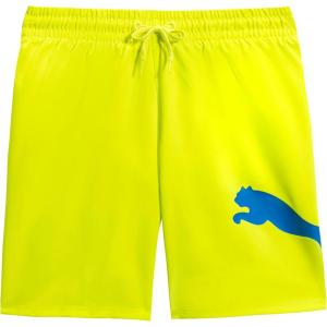 imagePUMA Boys Fashion Swim Trunks Water Repellant Elastic Waistband with DrawcordElectric Lime