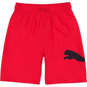 imagePUMA Boys Fashion Swim Trunks Water Repellant Elastic Waistband with DrawcordHigh Risk Red