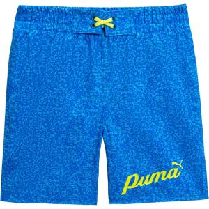 imagePUMA Boys Fashion Swim Trunks Water Repellant Elastic Waistband with DrawcordUltra Blue Print