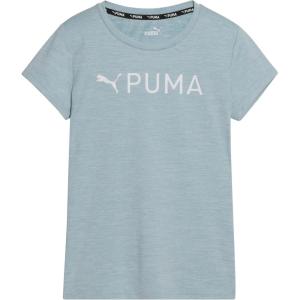 imagePUMA Girls Active Essentials Short Sleeve Performance TShirtTurquoise Aqua