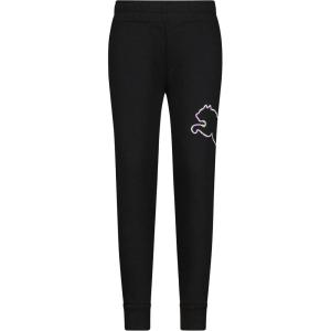 imagePUMA Girls Core Logo Jogger Fleece Lined Elastic Waistband Pull on PantBlack