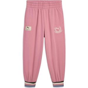 imagePUMA Girls Core Logo Jogger Fleece Lined Elastic Waistband Pull on PantPoised Pink