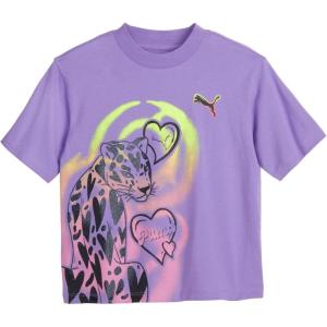 imagePUMA Girls Short Sleeve TShirt Fashion Prints ampamp Colors Soft and ComfortableAirbrush Lilac