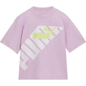 imagePUMA Girls Short Sleeve TShirt Fashion Prints ampamp Colors Soft and ComfortablePurpleWhite