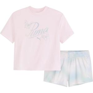 imagePUMA Girls T7 Classics Tshirt ampamp Short SetWhispy Pink