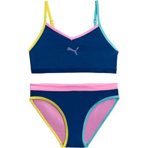 imagePUMA Girls Two Piece Bathing Suit Bikini Swimsuit Quick DryCobalt Glaze