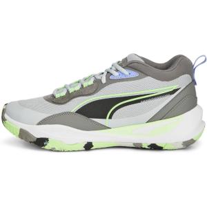 imagePUMA Mens Playmaker Pro Mid SneakerPlatinum Grayfizzy Lime