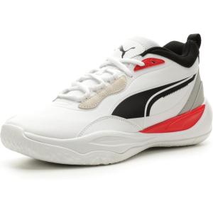 imagePUMA Mens Playmaker Pro Mid SneakerWhitefor All Time Red