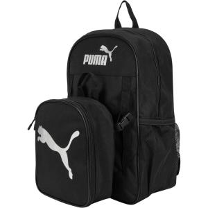 imagePUMA Unisex Kids Colony Lunch Kit ampamp Backpack Combo BlackMetallic Silver MediumBlackMetallic Silver