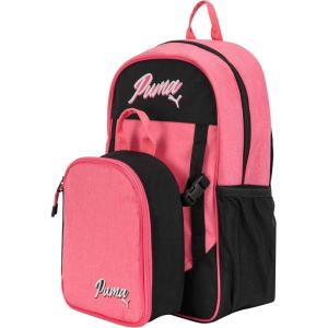 imagePUMA Unisex Kids Colony Lunch Kit ampamp Backpack Combo BlackMetallic Silver MediumMagic Rose Heather