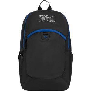 imagePUMA Unisex Kids Rally Backpack BlackMetallic Silver LargeBlackVivid Blue